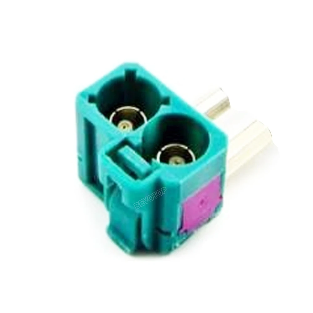 BEVOTOP Dual Fakra Z Female Jack Twin Socket Double Fakra II SMB Connector 50 Ohm RF Coaxial Connectors for RG316 / RG174 Cable