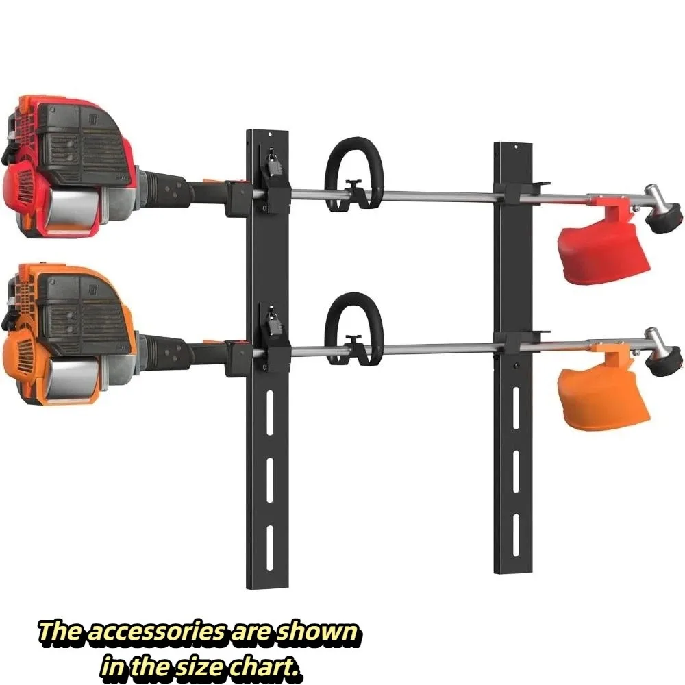 Heavy Duty Lawn Mower Storage Bracket Metal Thickened Solid Steel Trimmer Holder Stable Load-Bearing Weather Resistance