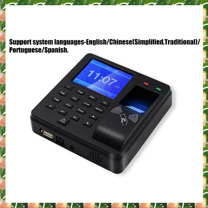 

JAJA Access Control Attendance Machine Fingerprint/Password/ID Card Identification With 2.4-Inch Screen Employee Recorder Easy T