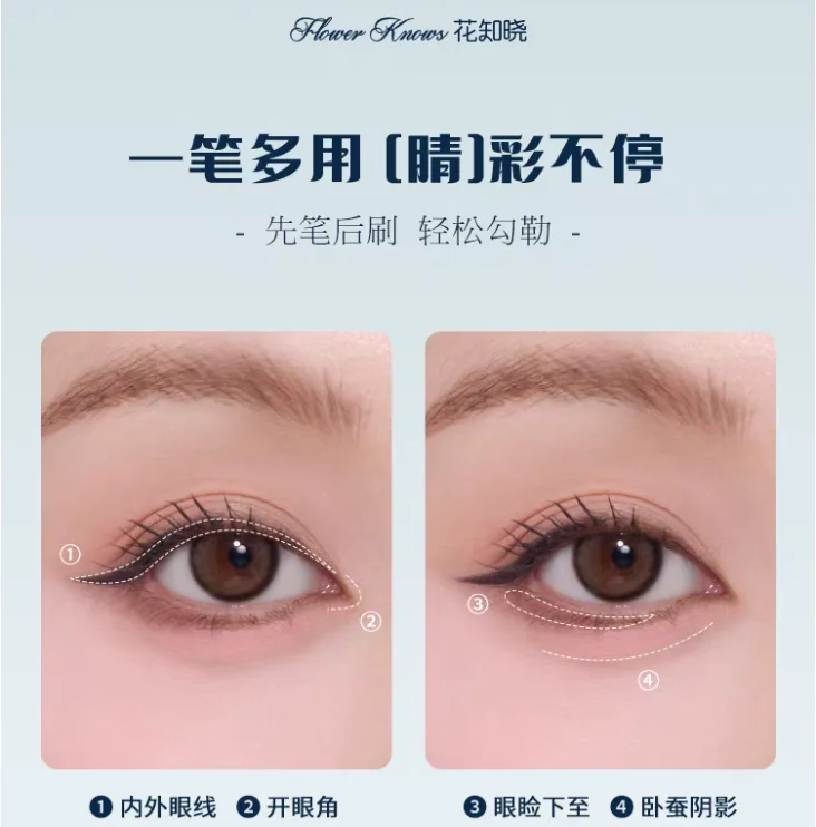 Flower Knows Bunny Garden Collection Gel Eyeliner onderste wimpers Eyeliner Contour eyeliner Potlood Konijn Make-up Cosmetica