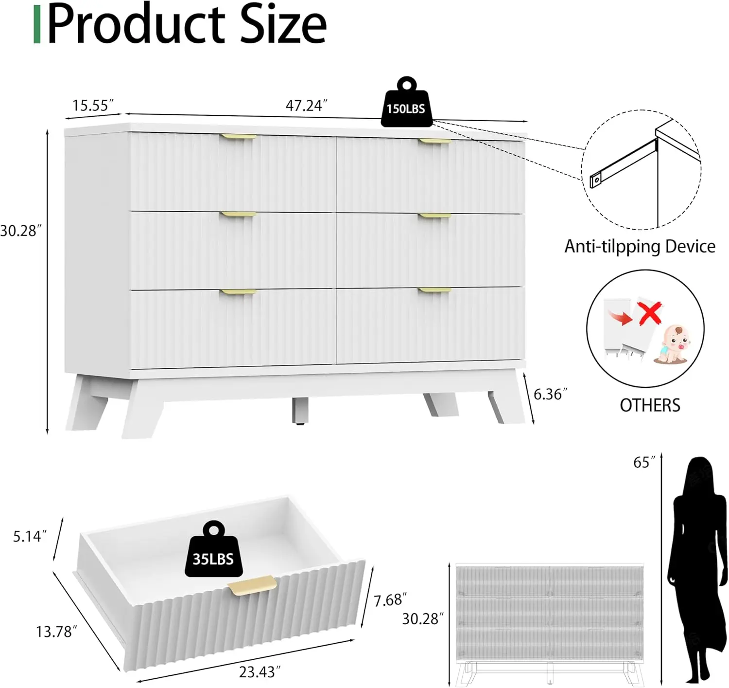 Short Dresser Wood 48
