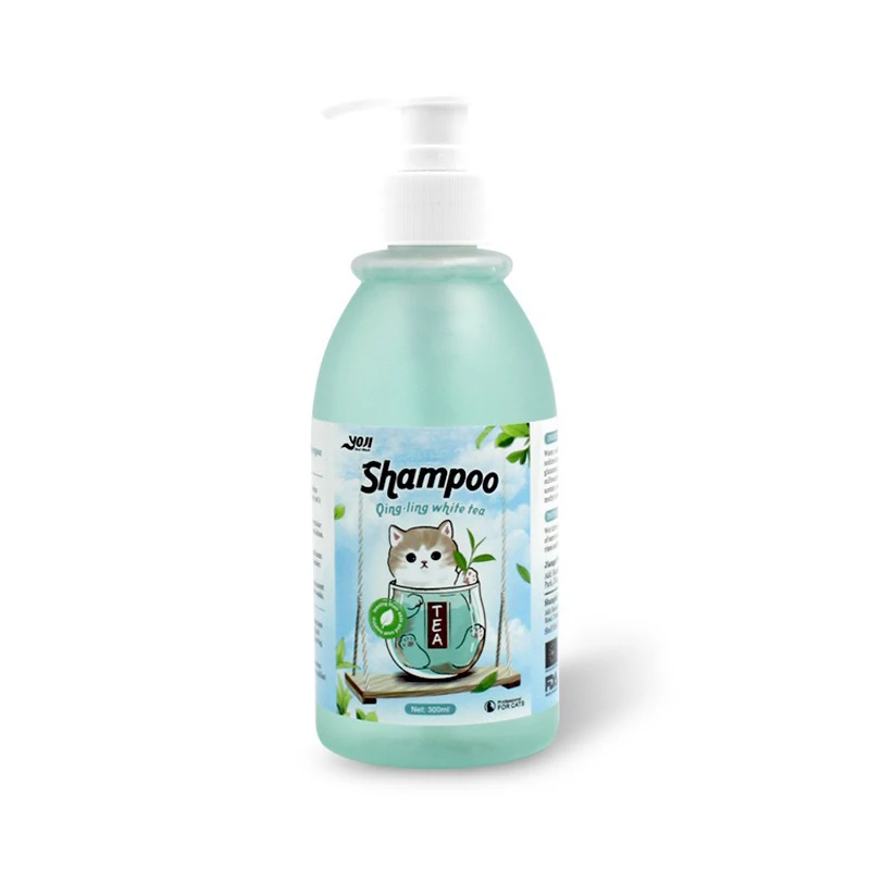 280ml Cat Shower Gel Tea Scent Shampoo Hair Care Bactericidal Mite Removal Anti Itching Deodorant Deep Cleaning Pet Products