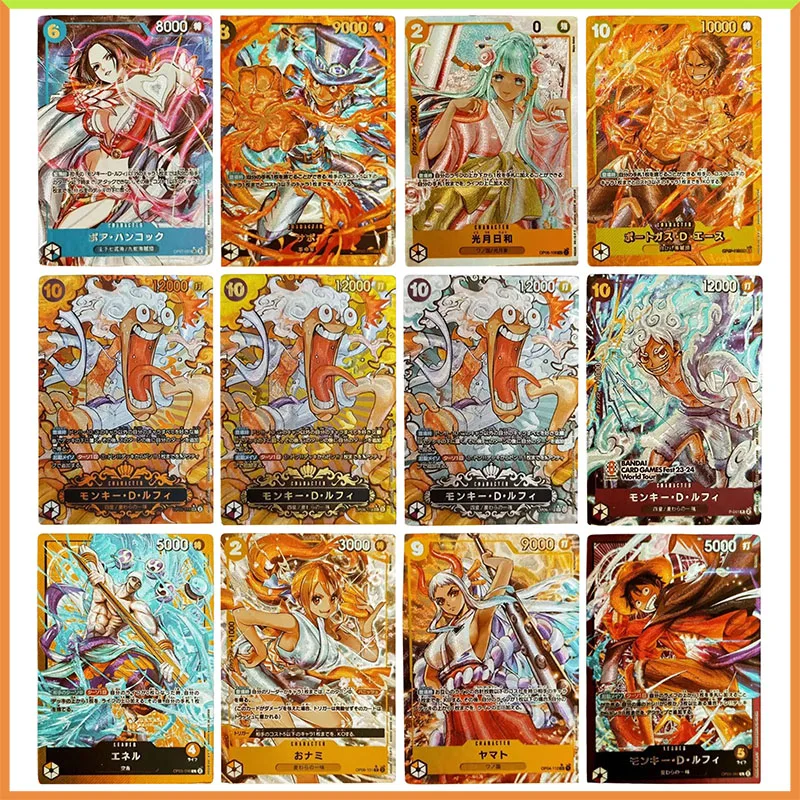 

Anime ONE PIECE DIY ACG Game Collectible Card Luffy Enel Hancock Nami Sabo Kozuki Hiyori Ace Yamato Toys for boys Birthday Gifts