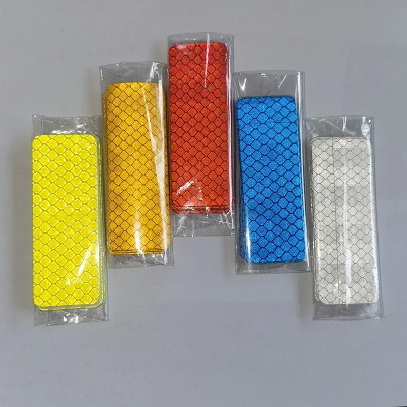 10Pcs Motorcycle Car Reflective Sticker Secure Warning Strip Tape Sticker Auto Styling Decal Bike Automotive Decoration Colorful