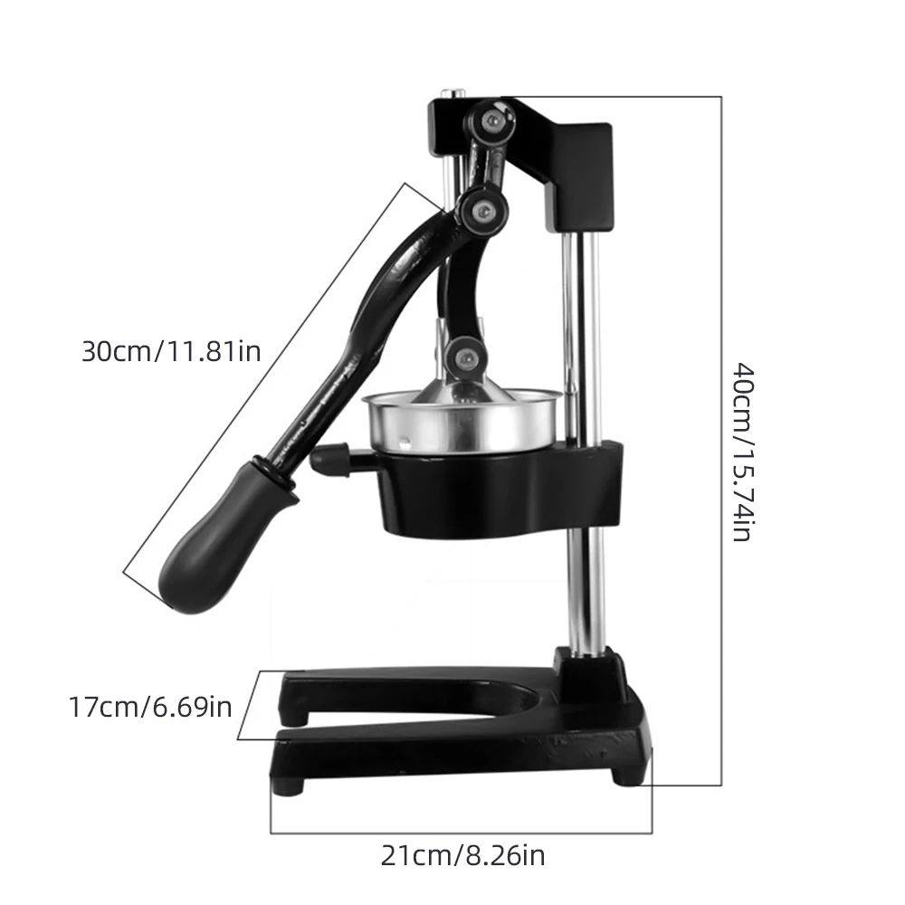 Hand Press Juicer Machine Kitchen Cast-Iron Orange Juice Squeezer Stainless Steel Manual Citrus Press for Pom Lime Lemon Juice