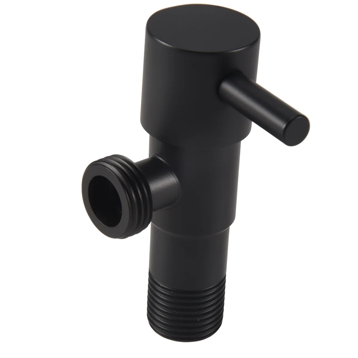 ABQR Black Angle Valve 304 Stainless Steel Water Stop Valve Leak-Proof Water Cold and Hot General Bathroom Accessories