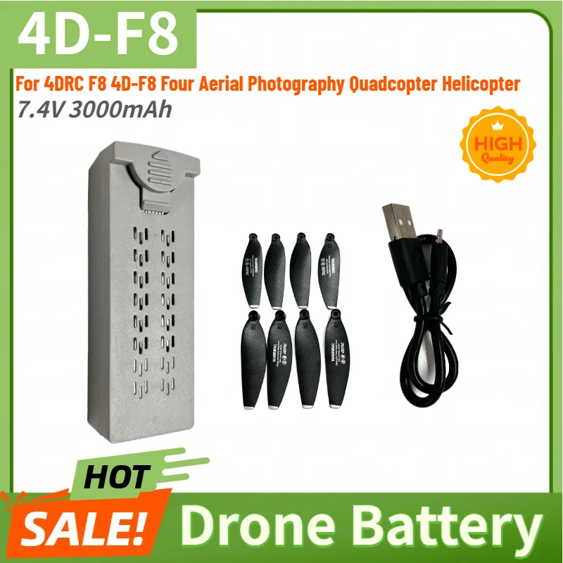 4D-F8 High Quality Battery 7.4V 3000mAh for 4DRC F8 4D-F8 Four Aerial Photography Quadcopter Helicopter Replacement Battery