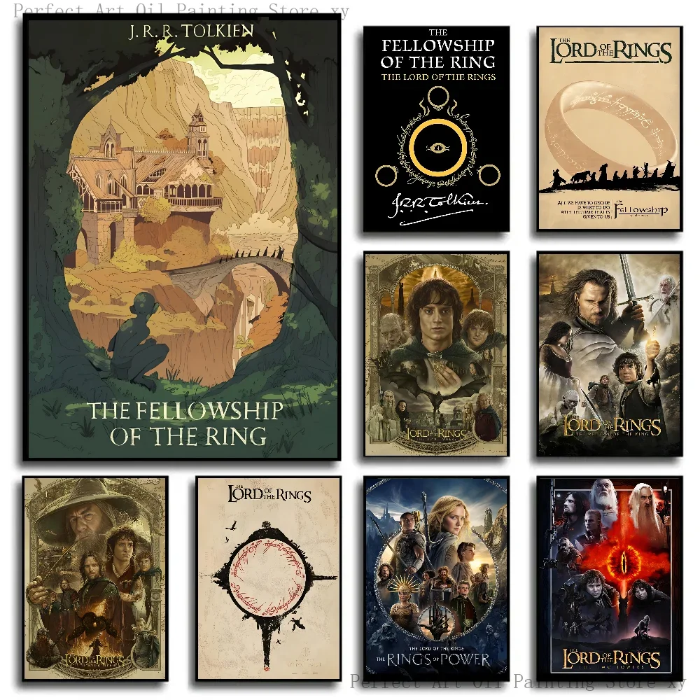 1 قطعة الفيلم الكلاسيكي T-The L-Lords Of The R-خواتم المشارك ورقة طباعة غرفة المعيشة المنزلي غرفة نوم مدخل بار مقهى الفن اللوحة #1