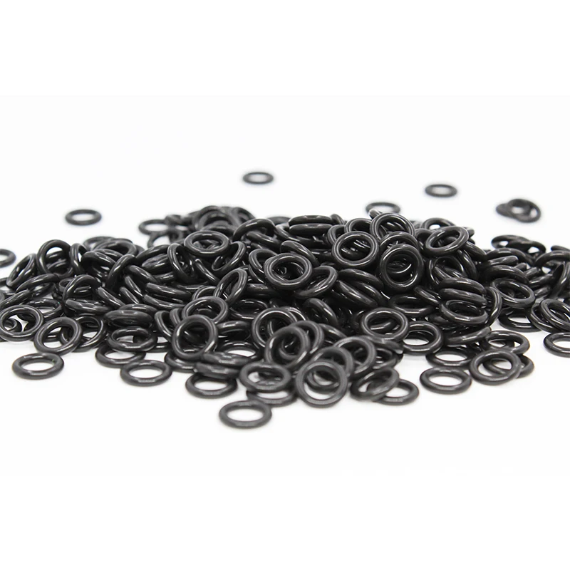 FKM O-ring CS1/1.2/1.5mm dikte groothandel Afdichtingselement Zwart fluorrubber pakking afdichtring rubber elastische Gratis Verzending