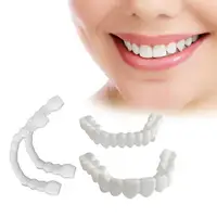 1/2 Paires de Prothèses Dentaires Esthétiques en Silicone à Clipser pour Blanchiment des Dents, Couvre-Dents Supérieurs et Inférieurs, Ajustement Parfait, Outil de Beauté Dentaire 2