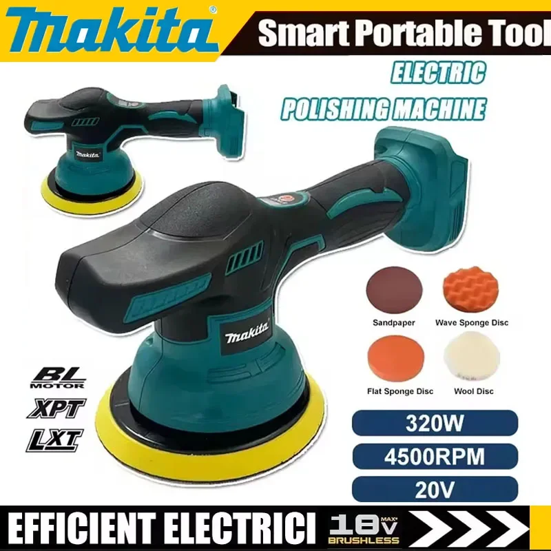 

Беспроводная полировальная машина Makita с 8 скоростями и цифровым дисплеем для авто, электрическая полировальная машина для вощения и полировки автомобилей, совместима с аккумуляторами 18В и 20В.