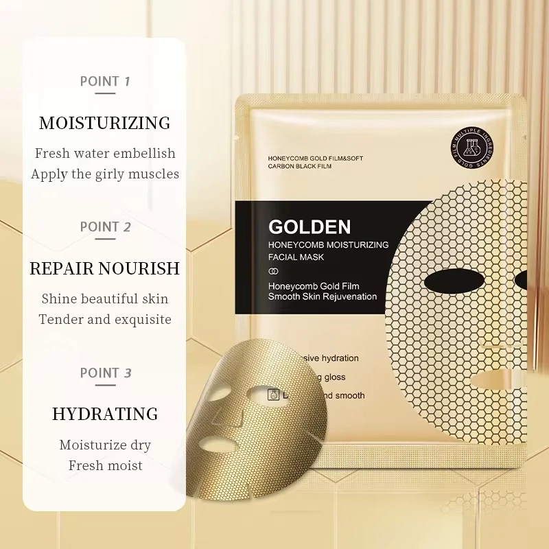 Golden Honeycomb Moisturizing Facial Mask Anti-Aging Hydrating Skin Care Nourishing Beauty Smoothing Brighten Slik Facial Care