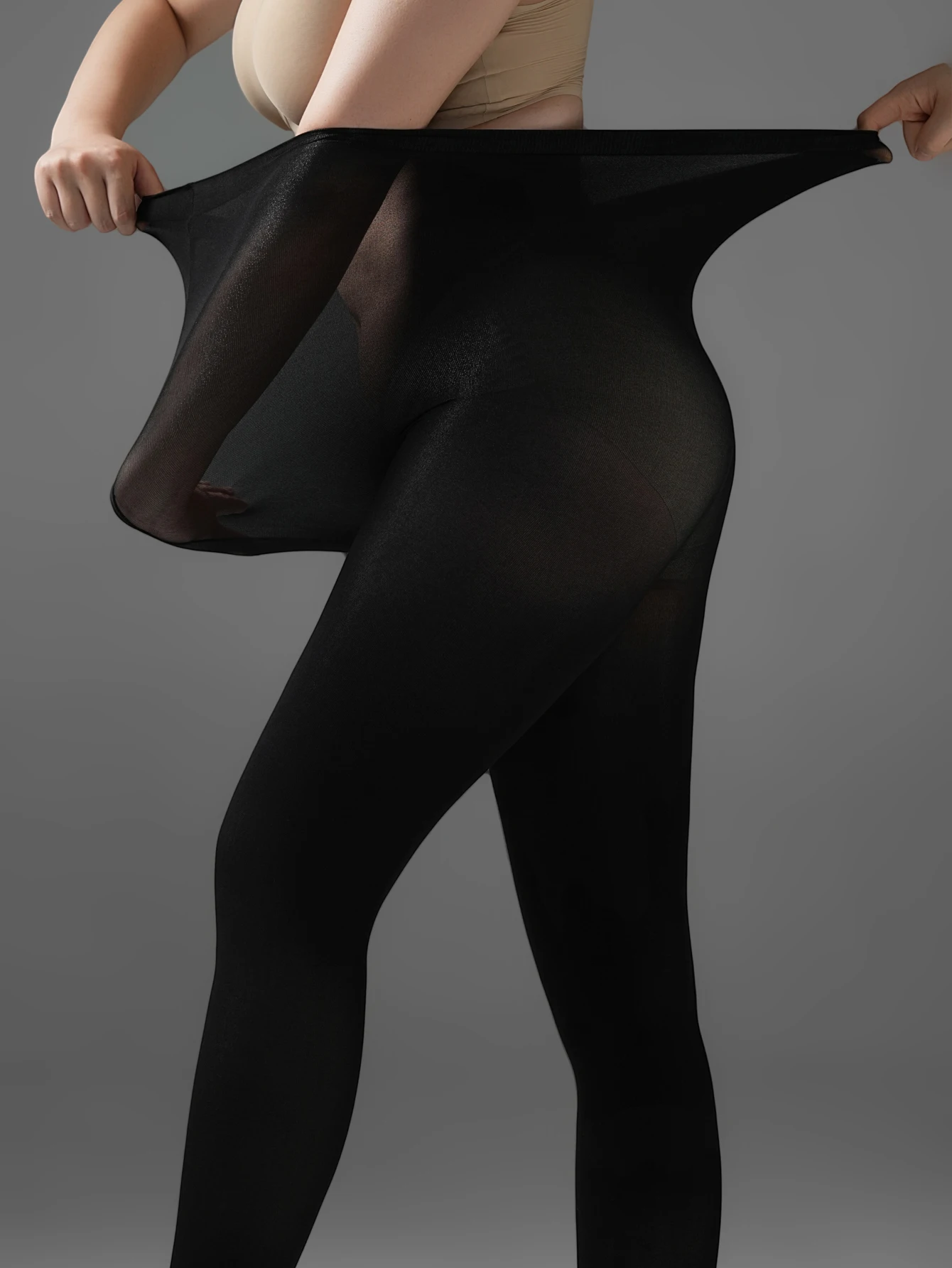 Women's Sexy Comfortable Black Large Size Elastic Thin Pantyhose Single Pack - Soft Stretchy Leggings for plus Size Ladies