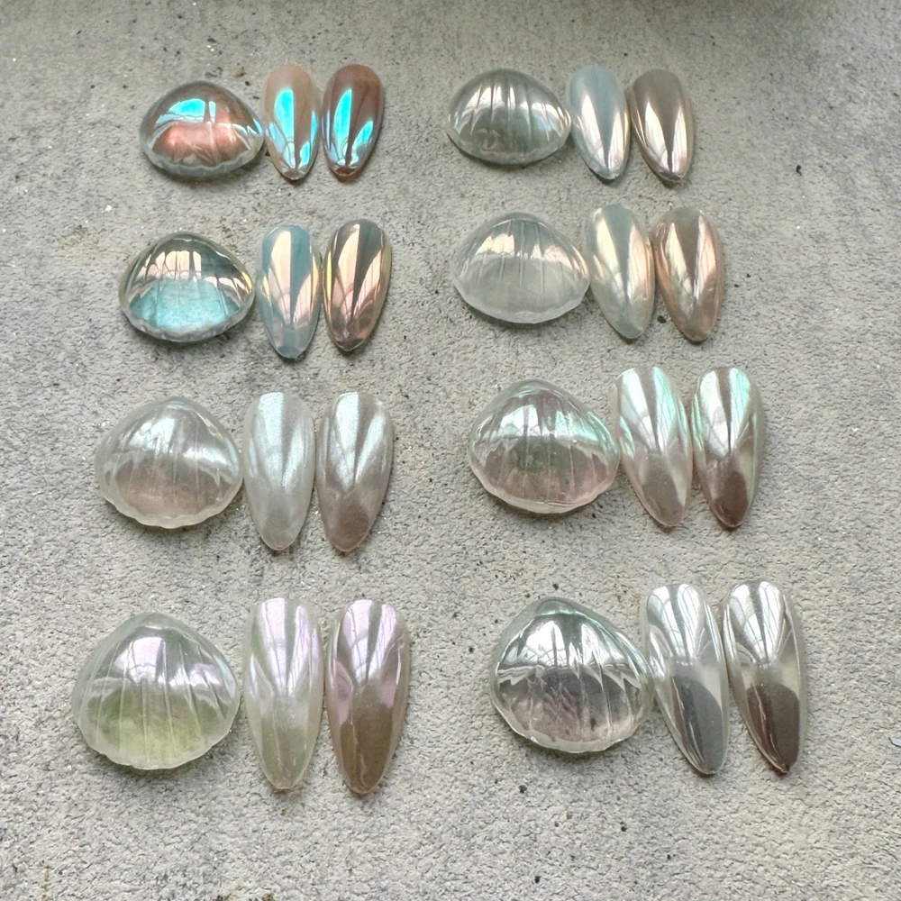 ผงโครเมี่ยมเล็บ Moonlight Mirror 1 กระปุก 0.2 กรัม สีใส ออโรร่า เม็ดสีกลิตเตอร์ 12 สี เอฟเฟกต์สายรุ้ง ผงแต่งเล็บ แฟลช #