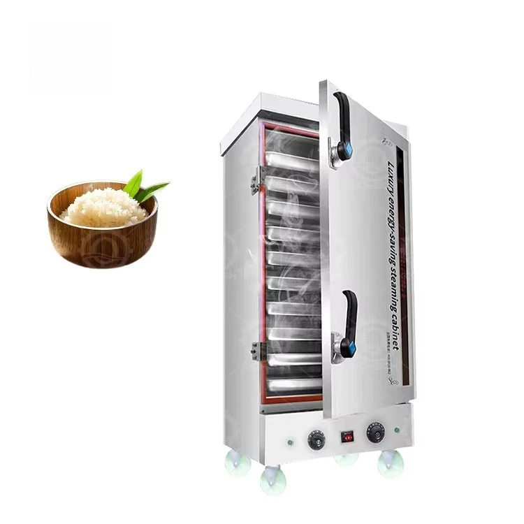 

8 12 24 48 Tray Gas/Electric Rice Steamer Commercial Industrial Chicken Steamer Rice Steaming Cabinet Rice Cooking Machine