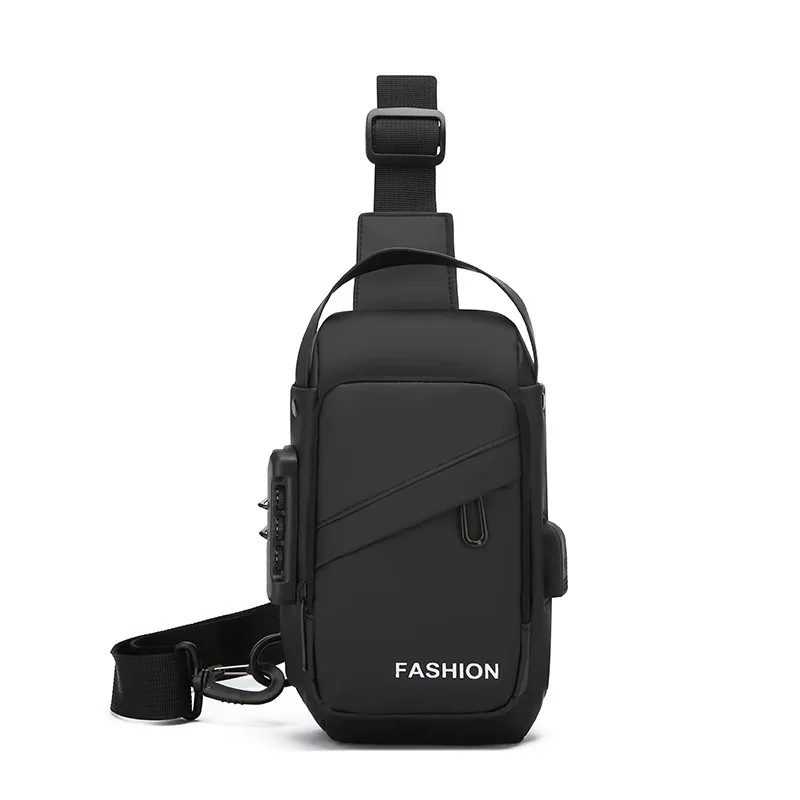 New Men's Crossbody Bag, Casual Chest Bag, Simple Water-resistant, Light Luxury Crossbody Single-shoulder Bag, Small Bag