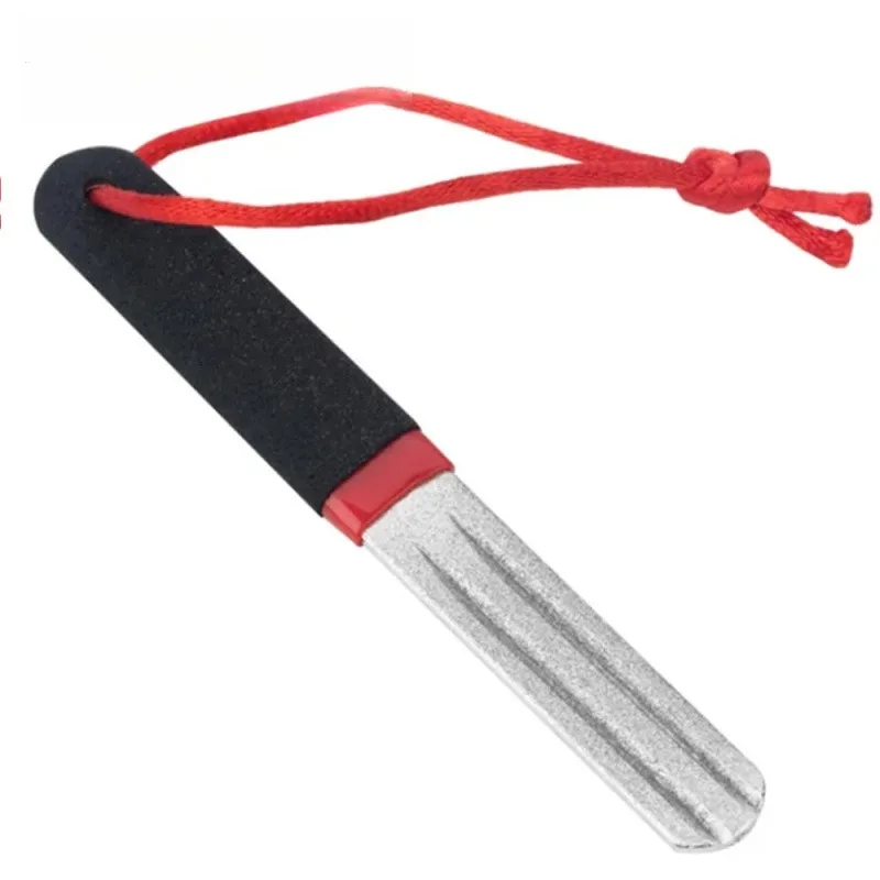 BRAVMACK 1 قطعة المحمولة مزدوجة الأخدود الصيد هوك مبراة أداة في الهواء الطلق طحن شحذ معدات صيد الأسماك شحذ الجهاز #3