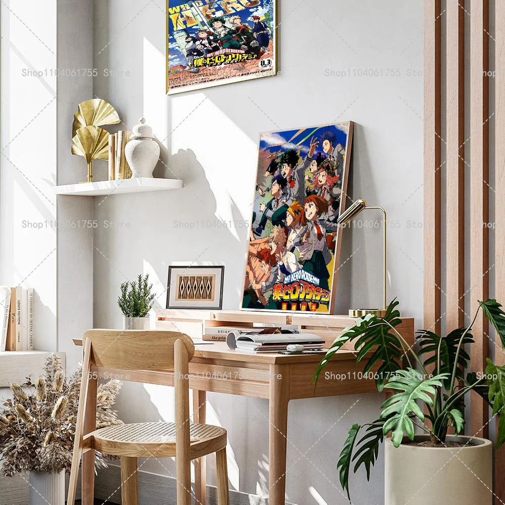 1 قطعة My Hero Academia ملصق فني ذاتي اللصق مقاوم للماء ورق ملصق مقهى بار غرفة جدار ديكور