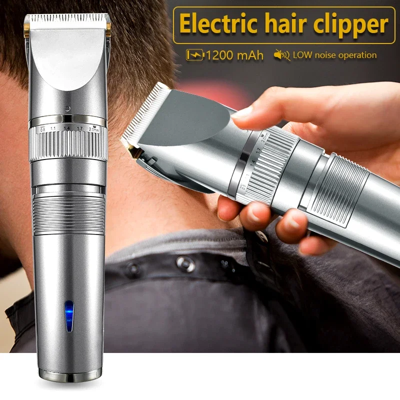 Electric Hair Clipper USB Rechargeable Hair Trimmer Tools Titanium Ceramic Blade Salon Men Hair Cutting Barber Machine