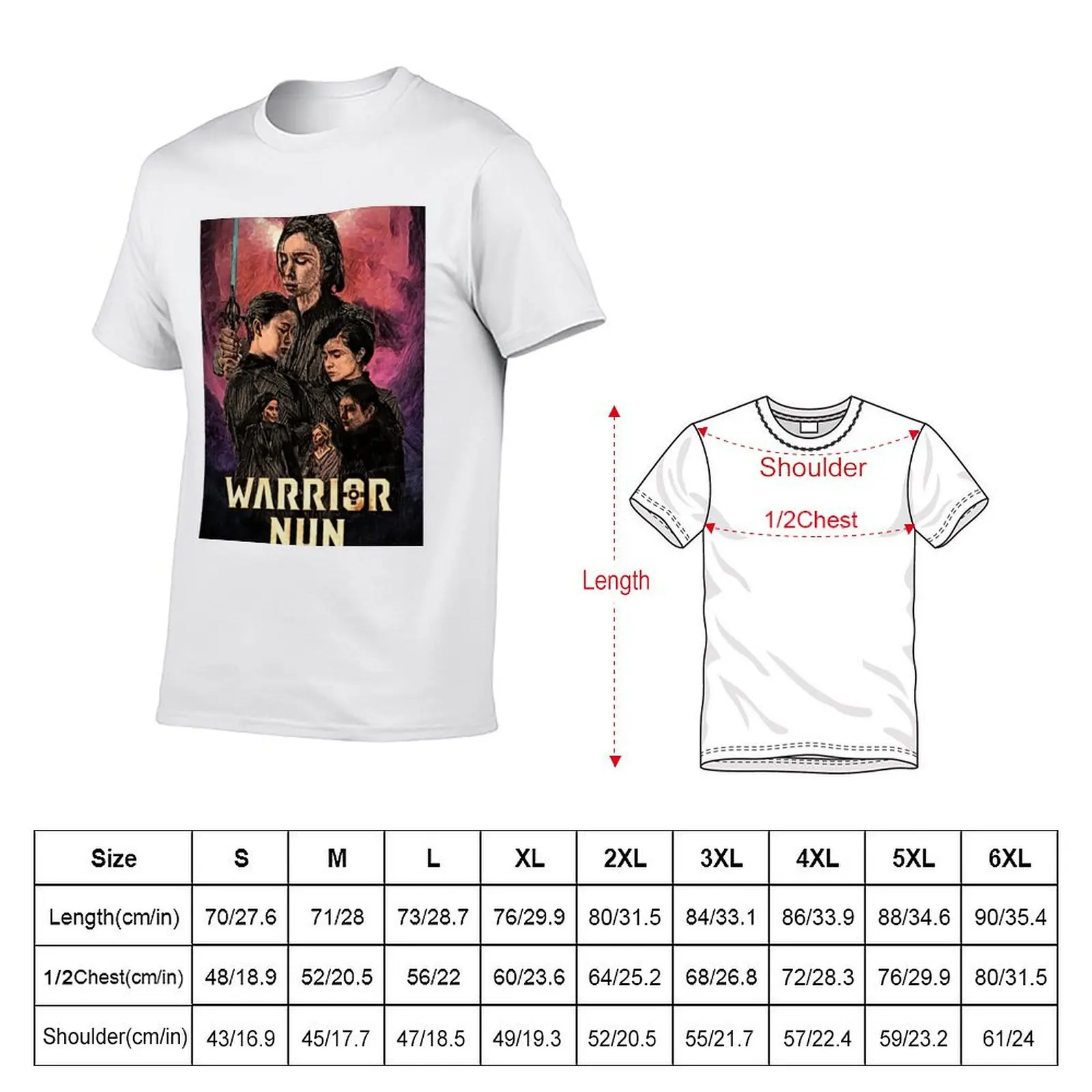 Warrior Nun Season 2 Poster T-Shirt t shirts with prints black cotton t-shirt plain for man package T-Shirt