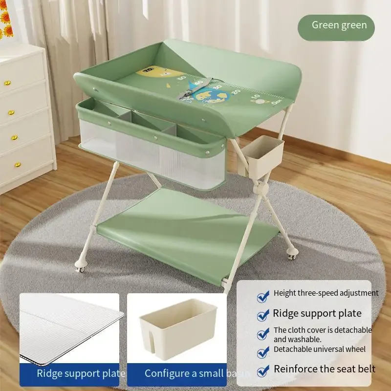 Foldable Diaper TablePortable Multifunctional Newborn Nursing Table Massage Touch TableChanging Table Baby Diaper Changing Table