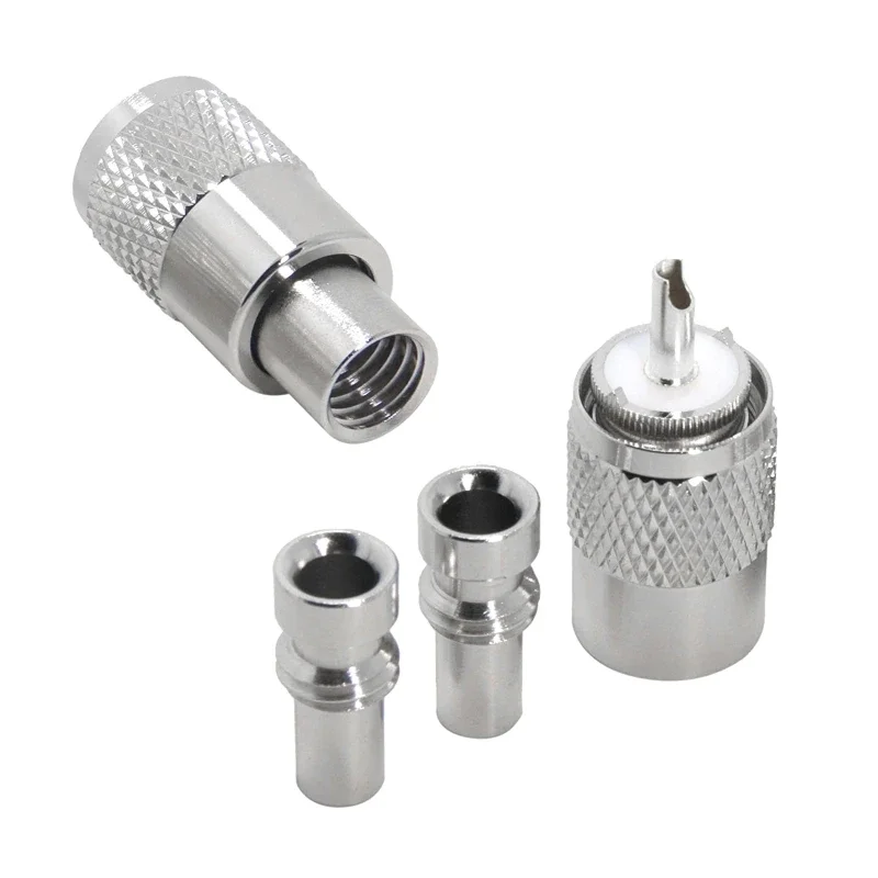 UHF موصلات PL 259 ذكر موصل إلى RG8X RG59 RG8 محول موصل UHF تركيب موصلات دروبشيبينغ #4