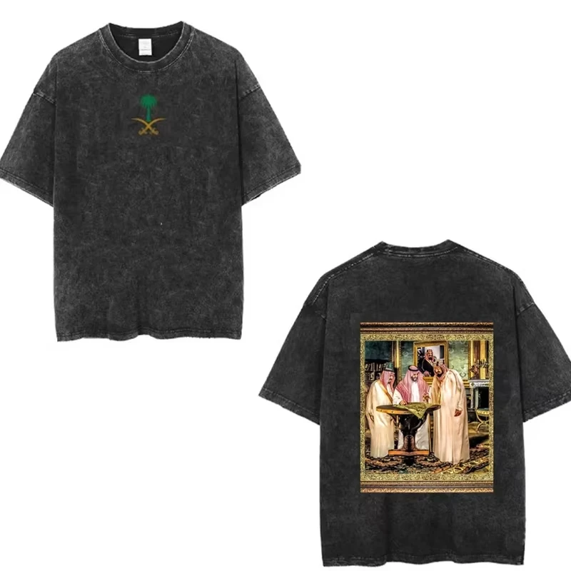 Saudi National Day T-shirt 23 September 1932 T-shirts Summer Vintage T-Shirts King of Saudi Arabia Tshirts Y2k Streetwear Tshirt