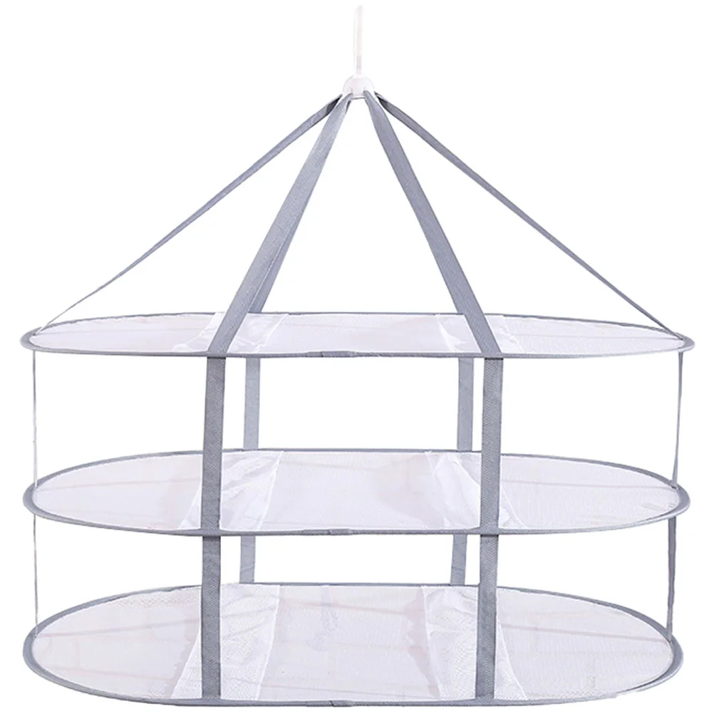 

Three Tier Drying Rack Folding Laundry Dryer Foldable Clothes Flat Machine Layers Racks Hanger Air Stand