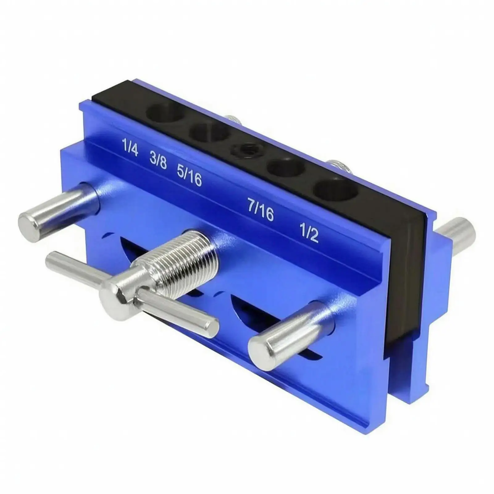 Metal Drilling Positioner Jig Tool for Wood Edge Clamping Guide Plate with Multiple Holes for Accurate Boring