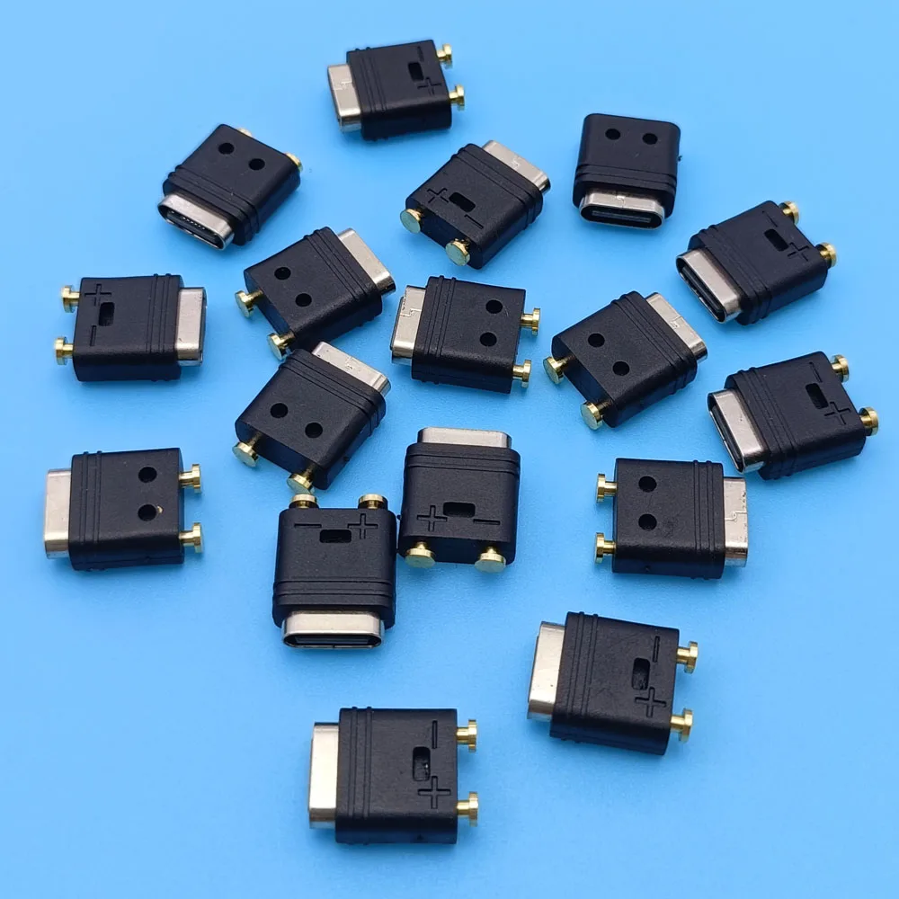 2-pin Type-C USB C-type power adapter socket 5A high current charging connector with 2-core T-pillar plug for Philips razors ﻿
