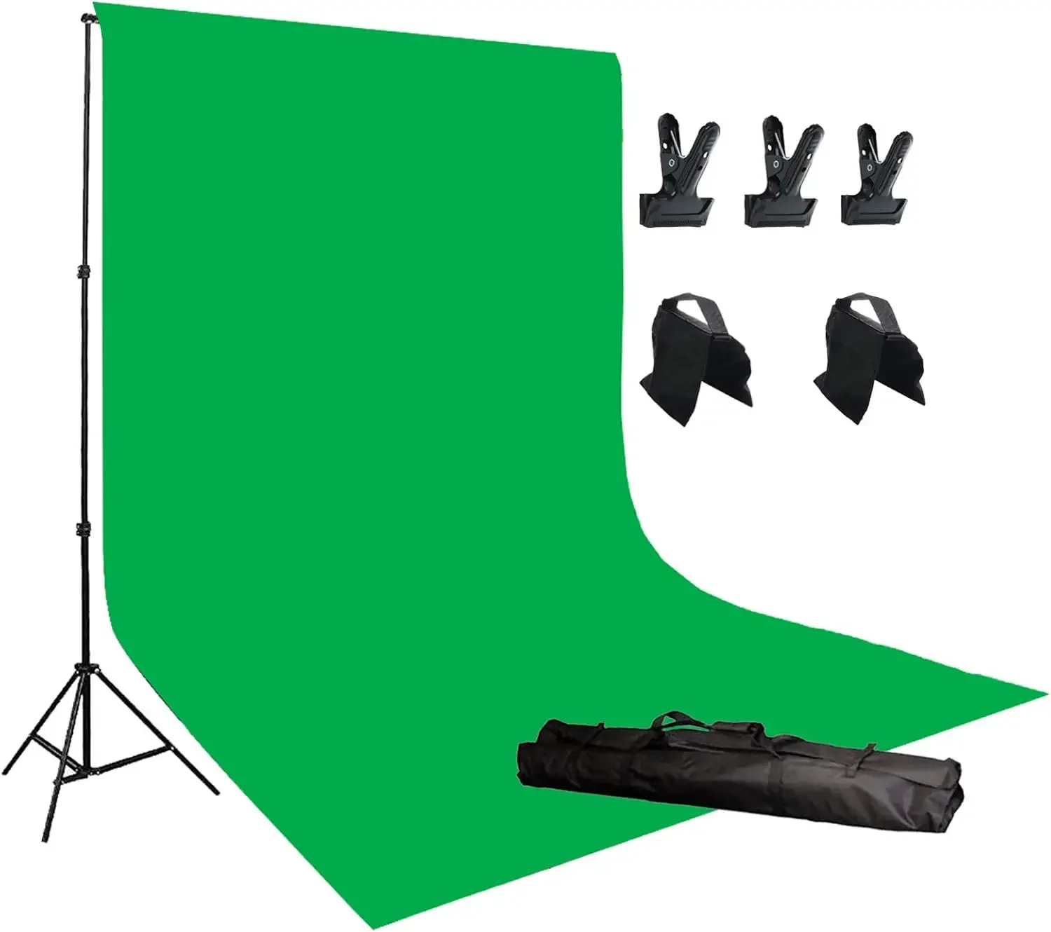 

2.6 X 3M Background frame--2 X 3M Green clothGreen Screen Studio Background Photo Video Backdrop Stand Clamps and Sandbag