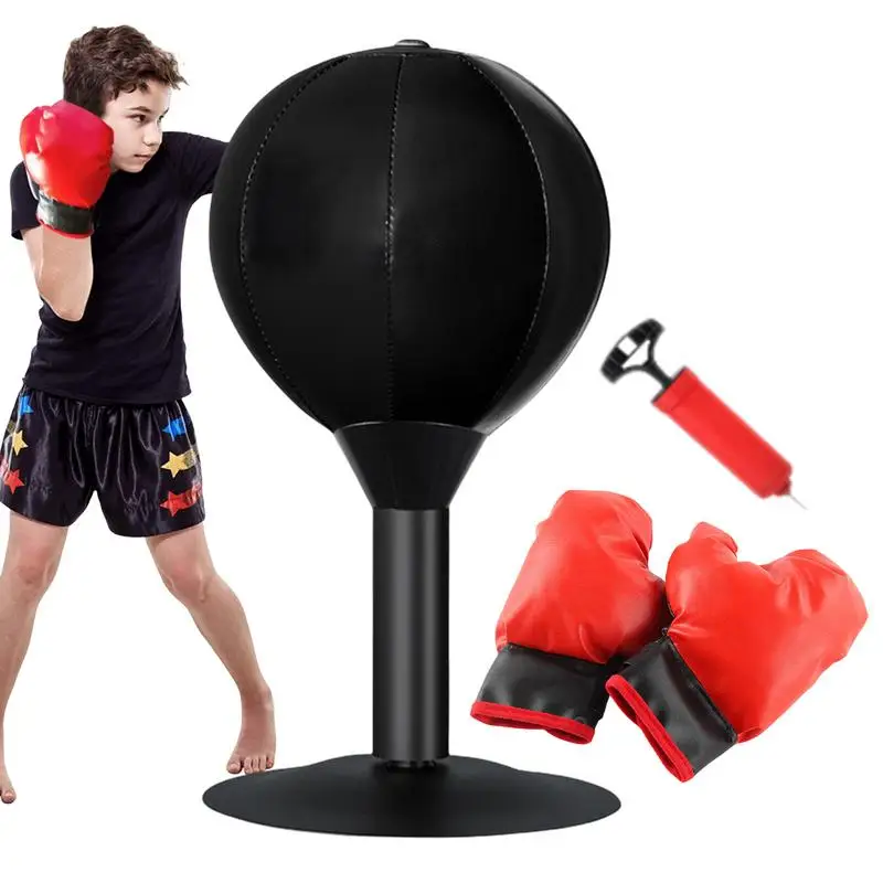 Desktop Punching Bag With Suction Cup Table Desktop Punching Bag Boxing Ball Stress Relief Mini Ball For Home and Office