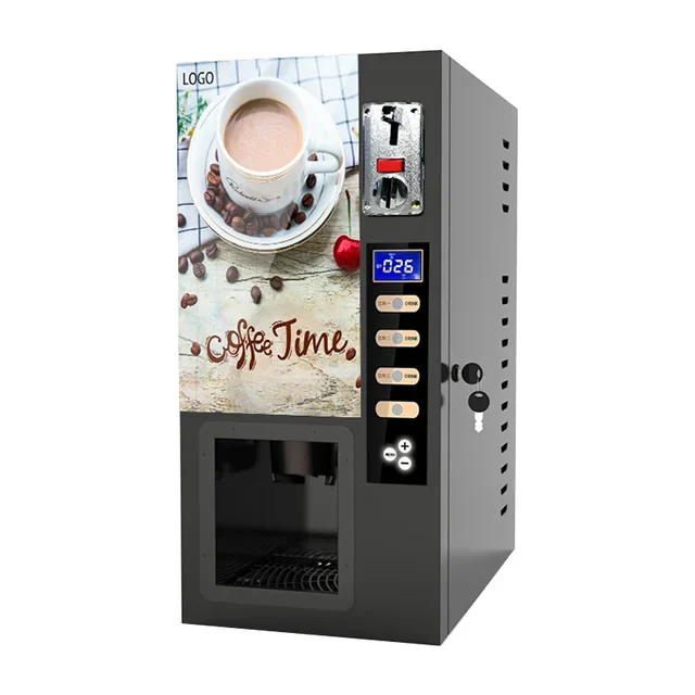 Gas Station Automatic Coffee Machine Commercial Mini Nescaf Coffee Vending Machine 3 Selections of Hot Drink