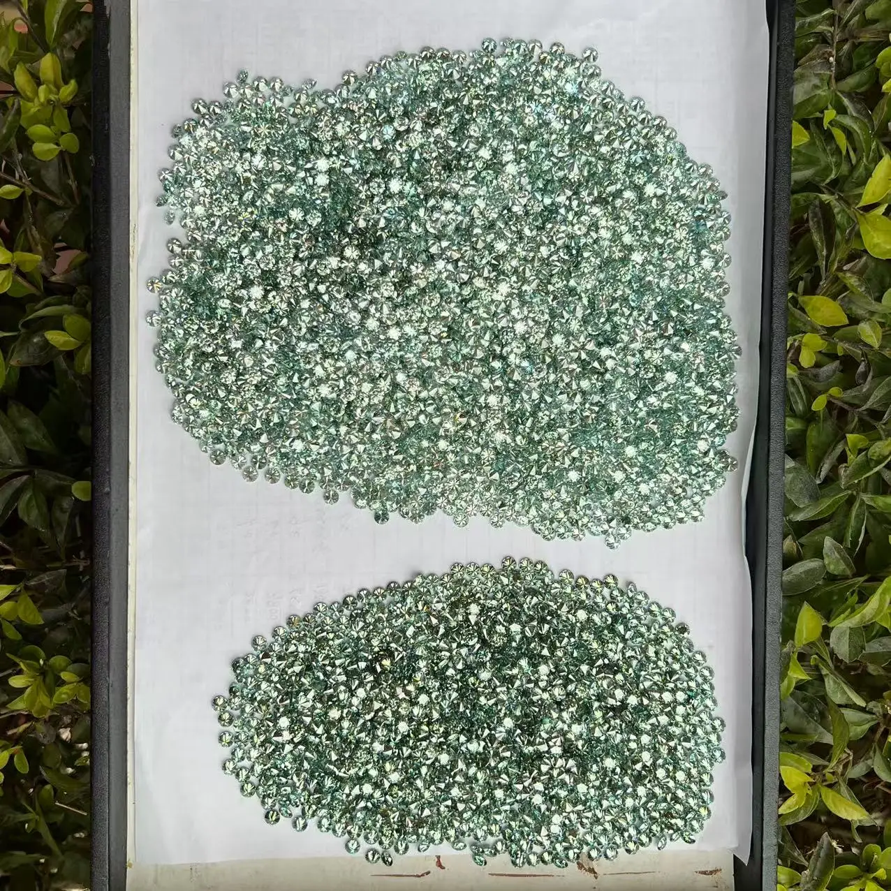 

(Natural Color Never Fade ) Aqua Blue Round Moissanite Stone with GRA Certificate Loose Gemstones Beads for Jewelry Making