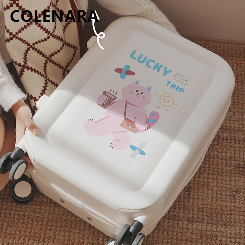 COLENARA Suitcase New 20 Inches PC Boarding Box Student Trolley Case 24