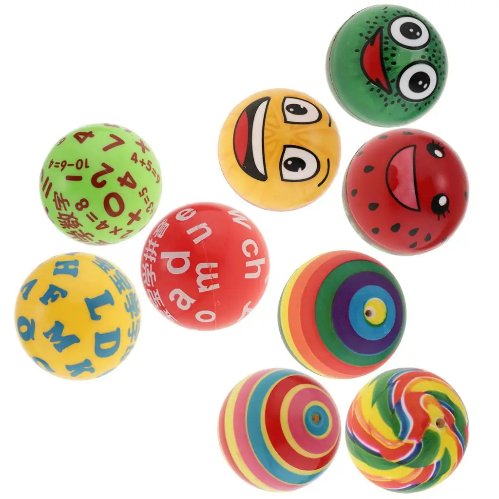 3pcs 7.5cm Bouncy Ball Set, Party Bag Filler, Infants Bathing Water Play Toy,