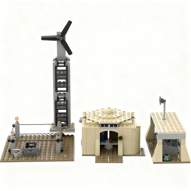 216pcs MOC Star Battle Kuiil's Home Model Christmas Gift Creative Assembly Tabletop Ornament And Room Decoration