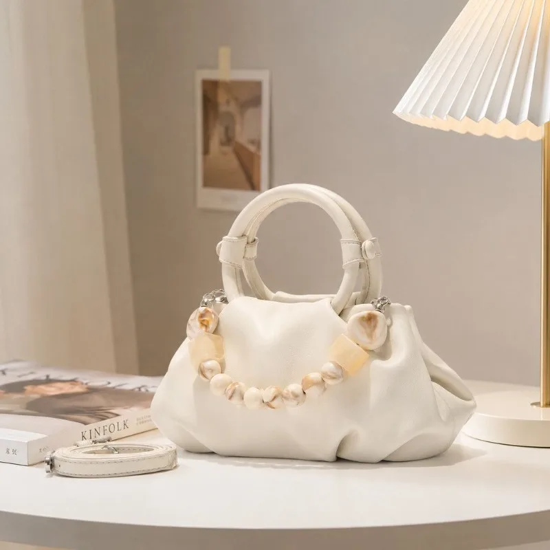 Leather Bag High Quality High Appearance Level 2026 New Niche Versatile Cloud Single Shoulder Oblique Span Portable Women's Bag