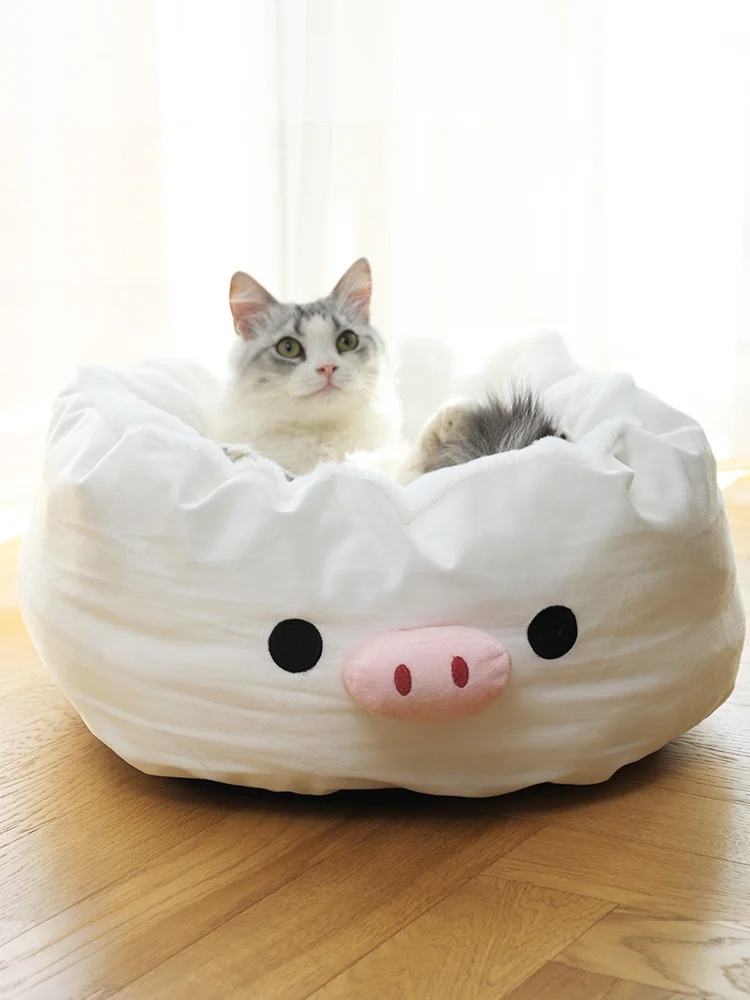 

Оригинальная лежанка-гнездо Little Pig Big Nest Milk Pedal Deep Sp для домашних животных, теплая зимняя лежанка-сумка S Bag, зимний домик-лежанка для собак