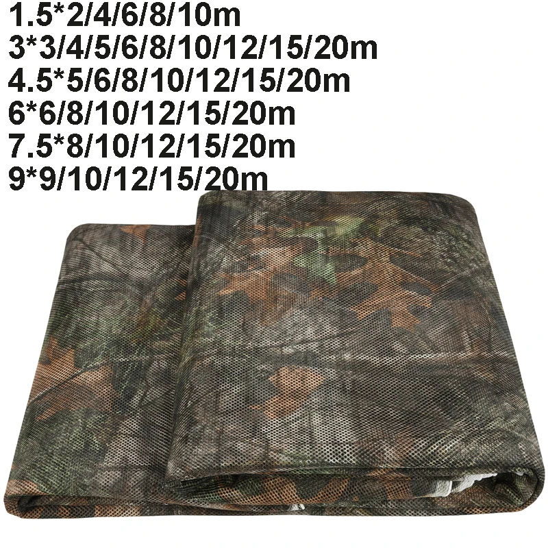 Camouflage Net 3*3 6*6 9*9 Cover See Through Camo Netting For Hunting Blind Sun Shade Camping anti-mosquito Net Decoration Fence