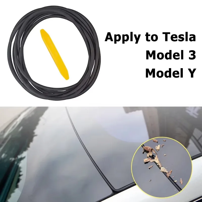 Car Sealing Strips Kit Windshield Roof Soundproof Rubber Weather Draft Seal Strip For Tesla Model 3 Y Damping Sound Insulation