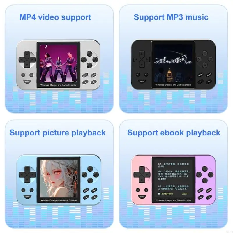 

Retro Gaming System Full Metal Body Game Machine Game Console Support 15W Wireless Charging Built-in 6000 Game