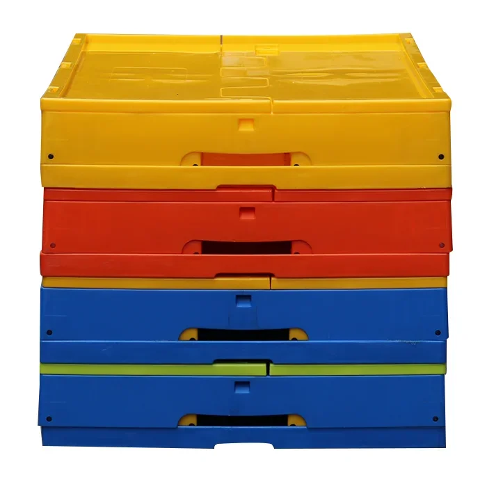 JOIN Plastic Material Folded Collapsible Storage Box Foldable Stackable collapsible boxes Supermarket Storage boxes