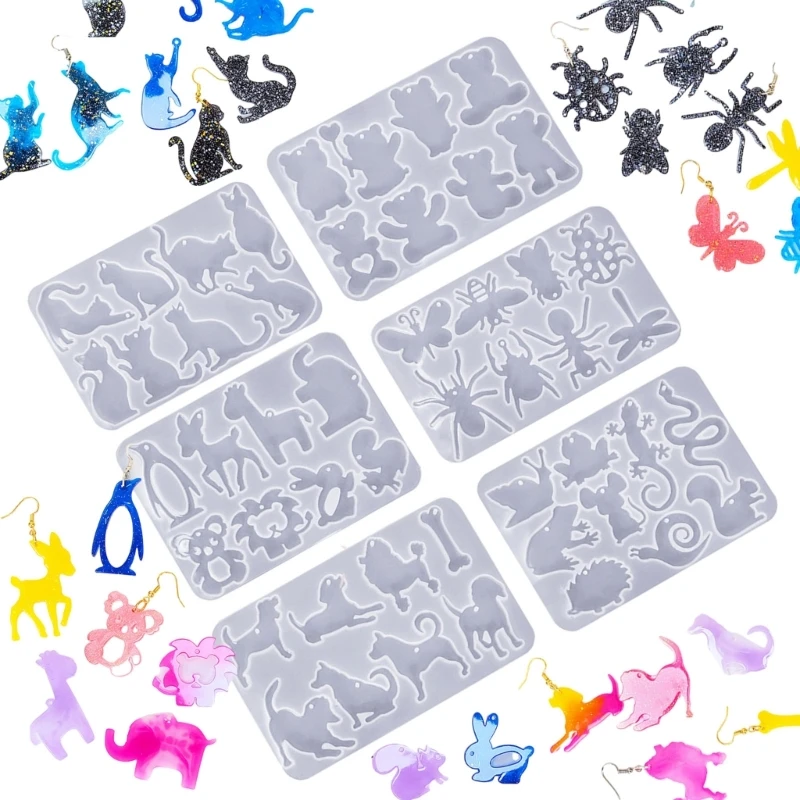 

Кристаллическая смола, силиконовая форма, геометрические формы для животных для серег, изготовление ювелирных изделий, ожерелье,