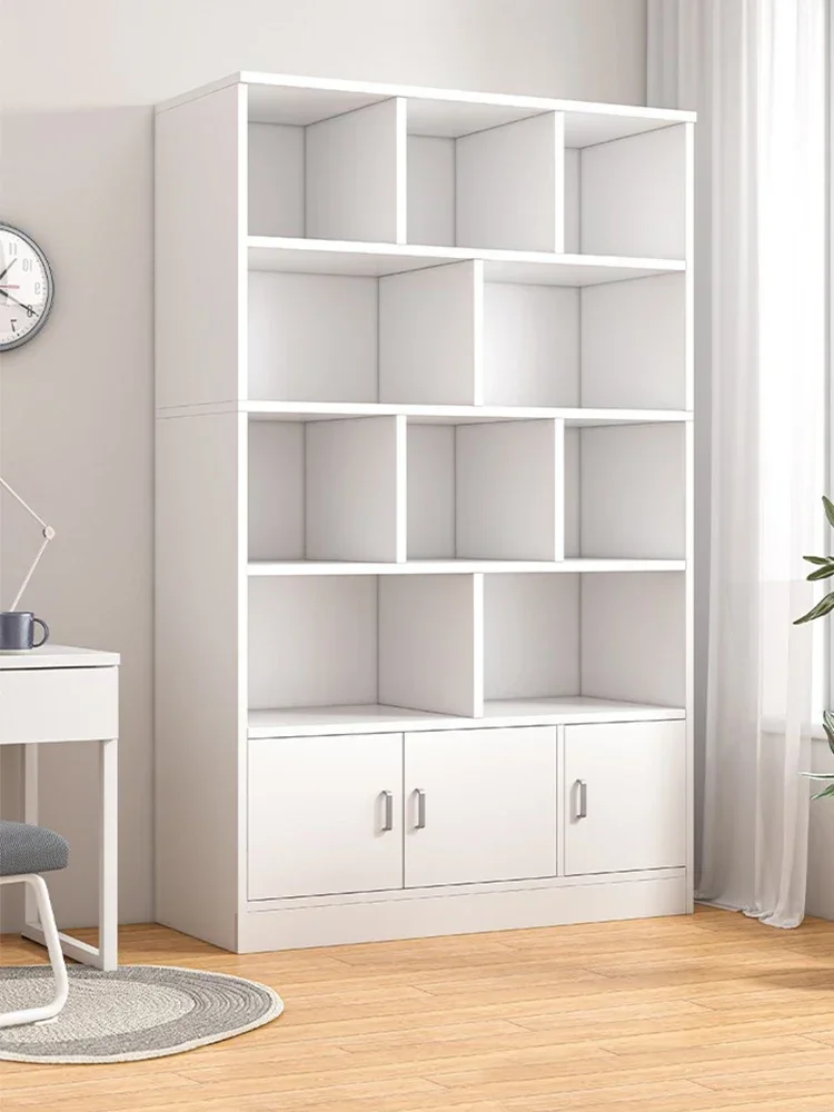 

SA Simple bookshelf floor-to-ceiling against the wall, living room shelf layered storage rack, storage cabinet integrated