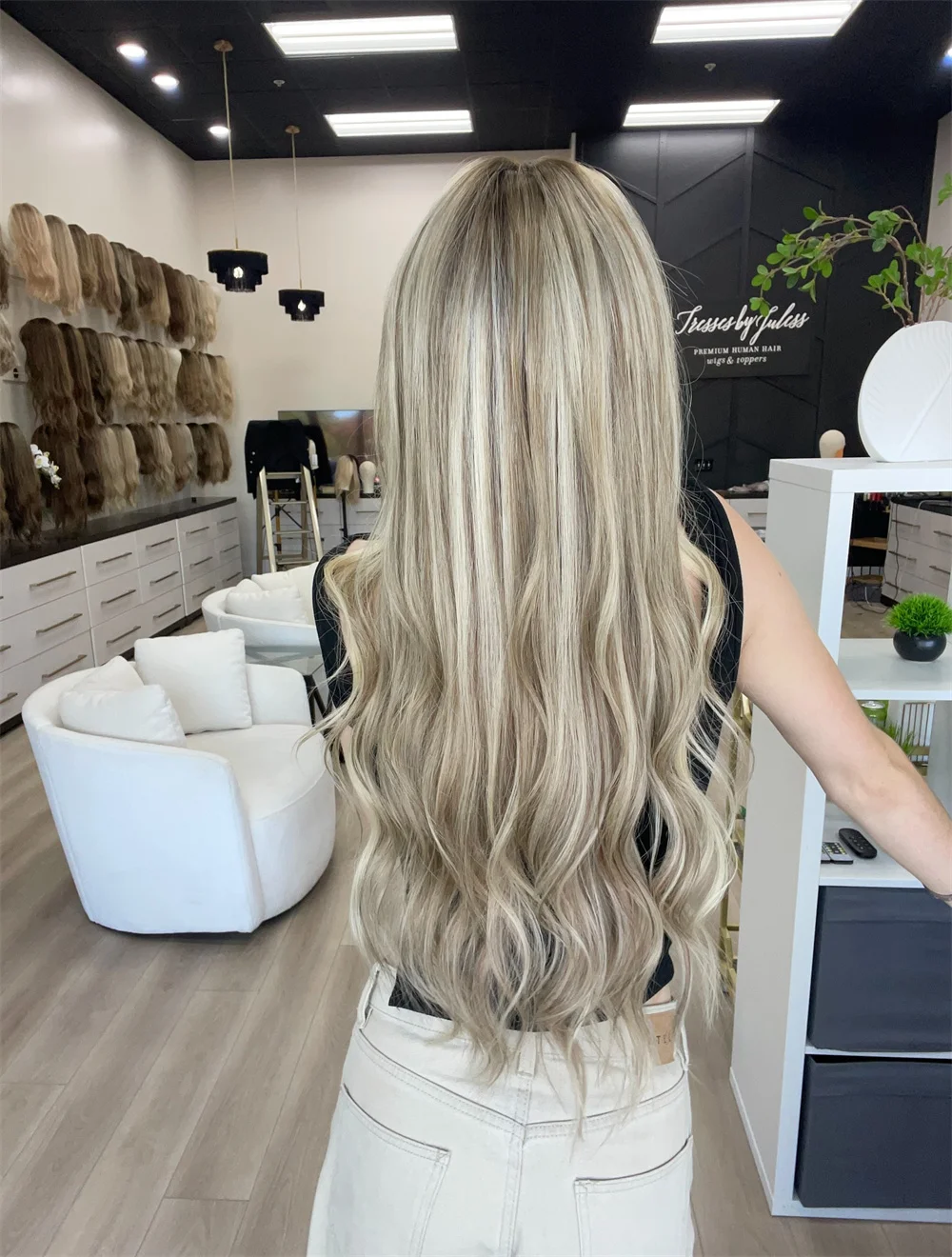 Sem cola ombre loira quente destaques peruca sintética 13x4 peruca dianteira do laço solto onda do corpo para festa diária peruca de aparência realista