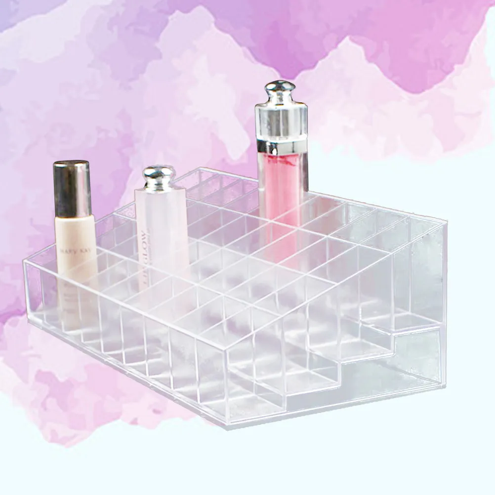 

Space Acrylic Lipstick Holder Stand Makeup Organizer for Lip Gloss Brushes Mascara Perfume Desktop Storage