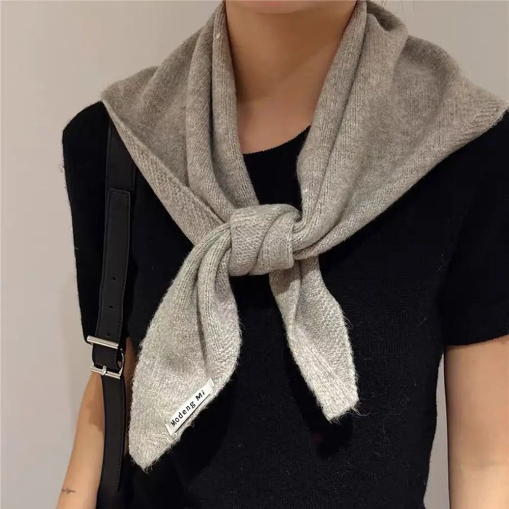 Fashion Wool Knitted Knitted Scarf Multi-functional Warm Women Headscarf Women Shawl Winter