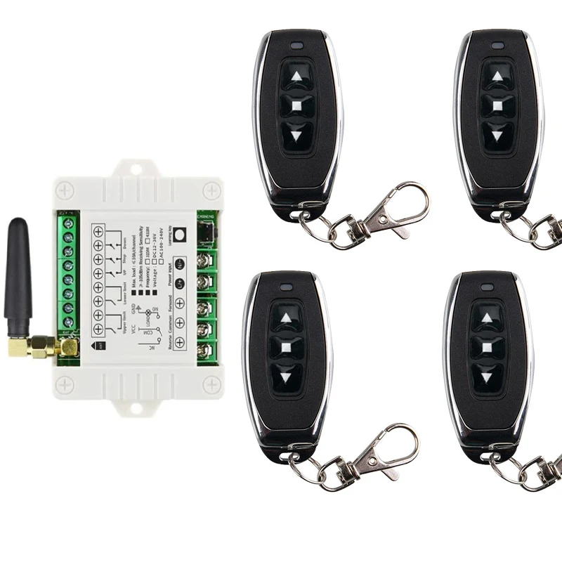 433Mhz RF AC 110V 220V Electric Door/Curtain/Shutters Limit Wireless Radio Remote Control Switch For Forward and Reverse Motors