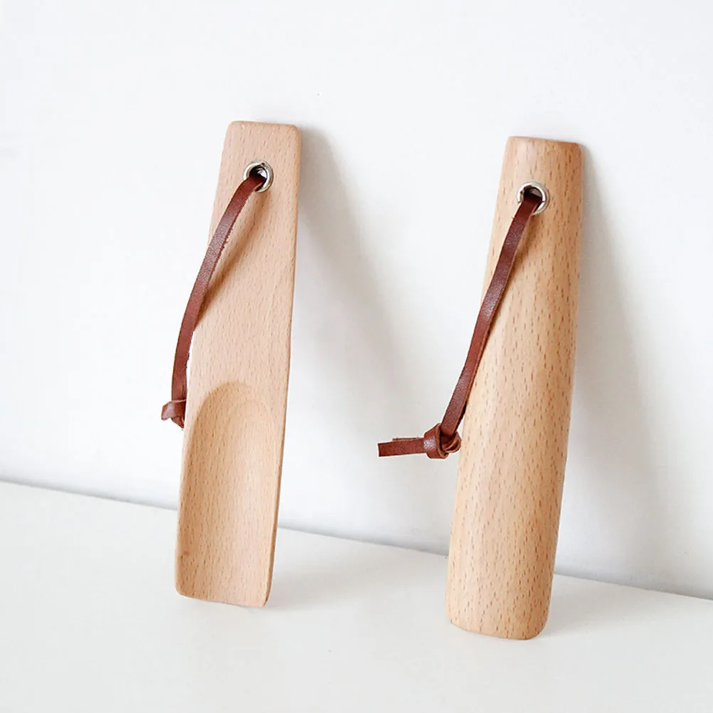 Schuhlöffel aus Buchenholz, glattes, langlebiges Schuhheber-Werkzeug zum einfachen Tragen zu Hause, Schuhlöffel, Schuhlöffel aus Holz, Zubehör